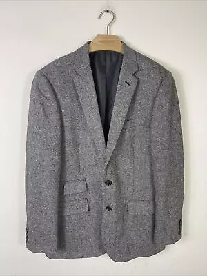 J Crew Blazer Mens 40R Thompson Gray Wool Blend Oxford Knit Suit Jacket Tweed • $31.20