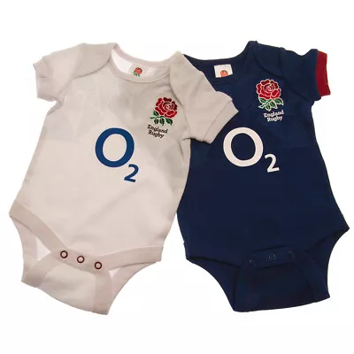 England Rugby Baby Grows-2 Pack-England Rugby Bodysuit-Official England Rugby • £17.99