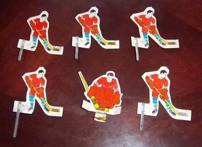 Tudor Red Team Players Metal  Table Top Hockey 1960's • $21.81