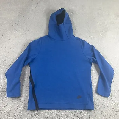 Nike Hoddie Mens L Blue Sportswear Tech Fleece Funnel Neck 805214 • $34.88