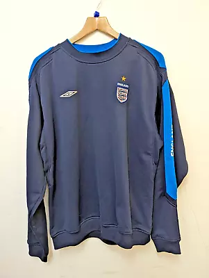England Football Jumper Large Umbro Navy Blue Long Sleeve - RSPCA Middx/Herts • £19.99