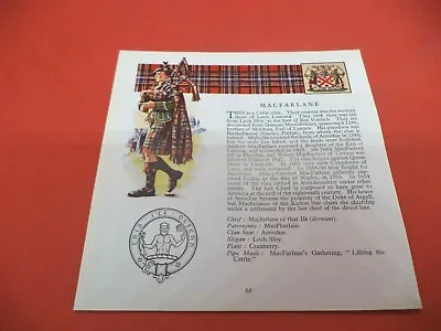 MACFARLANE Or MACEWAN Scottish Surname CLAN NAME HISTORY TARTAN Wall Art Print • £8.99