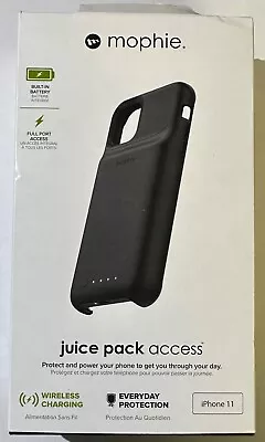 Open Box Mophie Juice Pack Access IPhone 11 (6.1 ) 2000mAh Battery Case - BLACK • $18.49