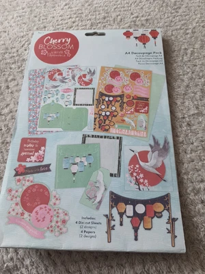 £3.50 • Buy Cherry Blossom  A4 Decoupage Pack By Docrafts