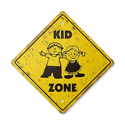 Kid Vintage Crossing Sign Xing Plastic Rustic Children Child Play Slow Be Safe C • $30.99