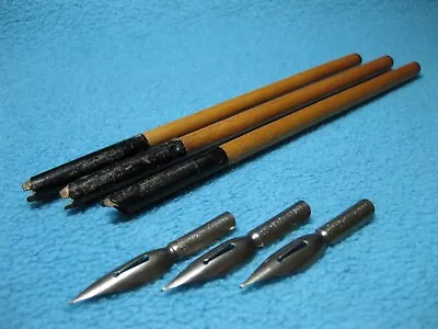 Wood Dip Fountain Pens With Tips Vintage • $12.99