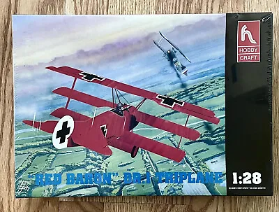 Hobby Craft  “red Baron” Fokker Dr.1 Triplane 1:28 Scale Model Kit Hc1702 ~ New • $29.90