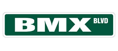 BMX Street Sign Metal Plastic Decal Bike Frame Bars Race Decals • $6.95