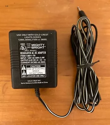Mighty Bright Regulated AC Adapter Model# 38011-TR - DC 4.8V 300mA Power Supply  • $18.88