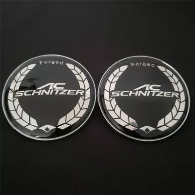 1Pair 82MM AC Schnitzer Logo Car Hood Trunk Rear Emblem Badge Decal Sticker • £7.19