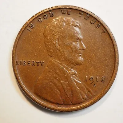 1918 S Mr Abe Lincoln Penny - Free Shipping! A4111 • $26