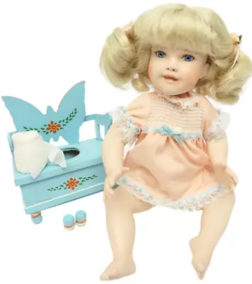 Paradise Galleries Bed & Bath CHRISSY 11  All Porcelain Poseable Collector Doll • $51.37