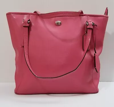 $358 Coach Saffiano Textured Leather Peyton Zip Tote Shoulder Bag Pink F27349 • $54.99