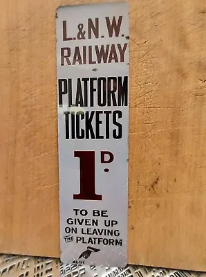 Railway Platform Ticket 1d Station Sign  Retro Metal Railway Sign • £6.95