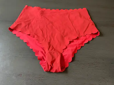 Orange Scalloped Lined H&M  Swimsuit Bikini Bottom Size 10 • $2.62