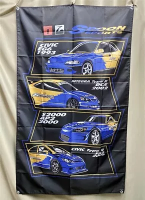 Spoon Sports Flag Honda Civic Type R FD2 EG6 DC5 S2000 Banner JDM 3x5 Ft Poster • $21.99