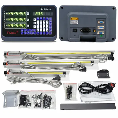 3Axis Digital Readout DRO 5um 3pcs Linear Scale 6  8  26  KitFree Ship • $428.97