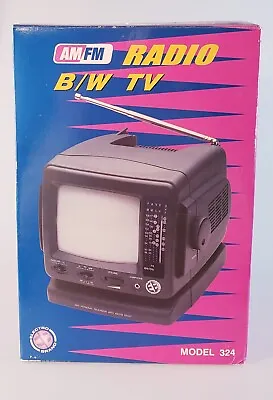 Vintage New Electro Brand Model 327K 5” Portable Television AM/FW Radio B/W TV  • $49.95
