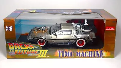 SunStar 2712 1/18 Scale Back To The Future III Delorean Time Machine Diecast Car • $144.99