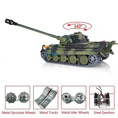 1/16 Henglong 3888A Upgraded German King Tiger 7.0 RTR 2.4G RC Tank Metal Tracks • $196.80