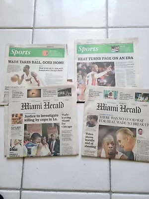 Miami Herald July 7 8 2016 Dwyane Wade Leaves Miami Heat NBA Newspaper • $15