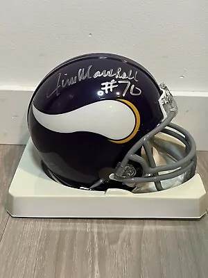 Jim Marshall #70 Vikings Signed Auto Mini Helmet Purple People Eaters • $80