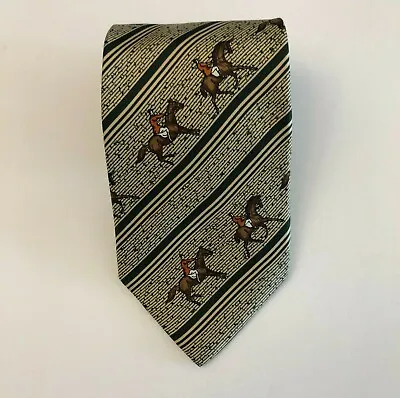 Briar Silk Equestrian Tie Jockeys Horse Racing Vintage Smith & Byars Men's USA • $16