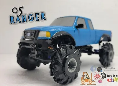 Axial Scx24 2005 Ford Ranger 4x4 Mud Truck Hard Body Shell & Chassis Mount Parts • $48