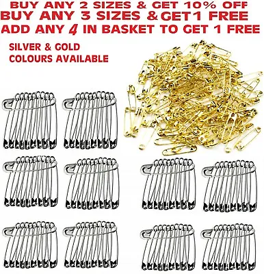 Safety Pins Strong Top Quality Size 30mm 36mm 45mm 57mm Clothing Craft Projects • £49.99