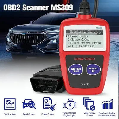 MS309 Automotive Code Reader OBD2 Scanner Car Check Engine Fault Diagnostic Tool • $9.99