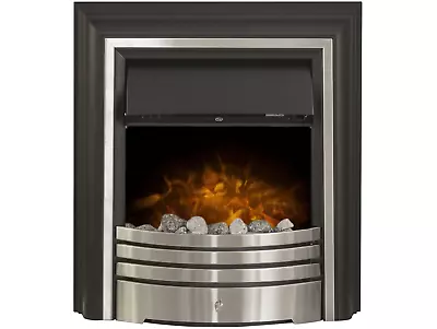 Adam York Freestanding Electric Fire Brushed Steel • £129.95