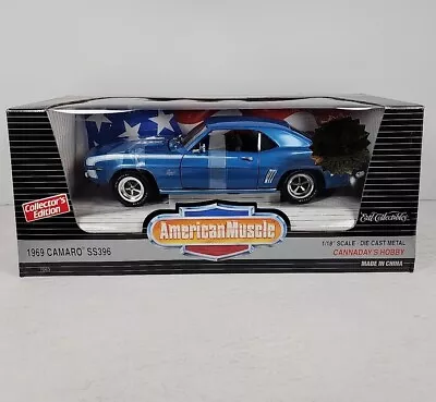 ERTL American Muscle Blue 1969 Camaro SS396 1:18 Scale Diecast Cannaday's Hobby • $39.99