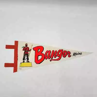 Vintage Bangor Maine Paul Bunyan Felt Pennant • $31.50