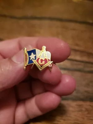 Vintage Shriners Mason Masonic Tie Pin Texas Flag • $10