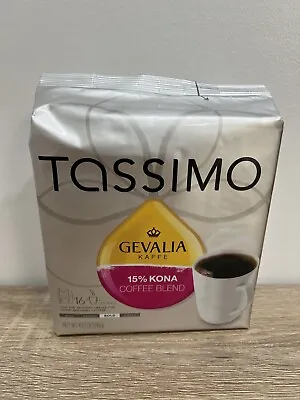 Tassimo Gevalia 15% Kona Blend Bold Dark Roast Coffee T-Discs 16 Pack Free Ship • $79.95