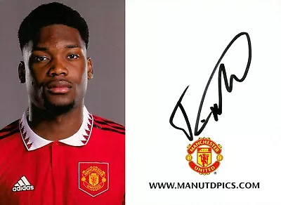 Teden Mengi Hand Signed Manchester United Original Man Utd Club Card Autograph • £31.99