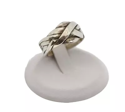 6 Band Interlocking Puzzle Ring 925 Sterling Silver Sizes 5 6 6.5 7 8 9 • $21.99