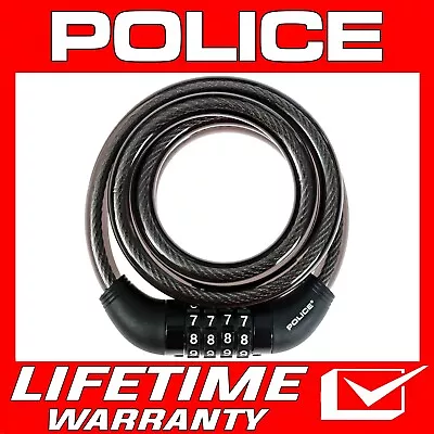 POLICE Cable Lock Bike Lock Combination Bicycle Scooter Keyless Cable Lock 5ft • $15.99