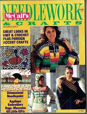 McCall's Needlework Crafts Pattern Magazine Crochet Knit Fall Winter 1976 77 • $20.39