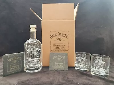 Jack Daniel's Honey Decanter Box Set For 2 Can Be Personalised With Message • £35