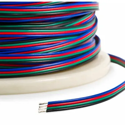 4-PIN RGB Extension Connector Wire Cable Cord For 3528/5050 RGB LED Strip Light • $8.99