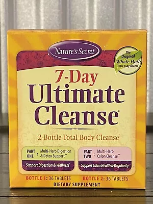 Nature's Secret 7-Day Ultimate Cleanse 2-Part Total-Body Cleanse Exp 9/2025 • $11.95