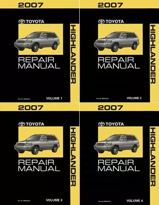 2007 Toyota Highlander Shop Service Repair Manual Complete Set • $303.82