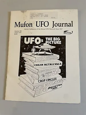 Mutual UFO Network MUFON Journal #280 August 1991 Alien Chicago Soviet Blueberry • $11.49
