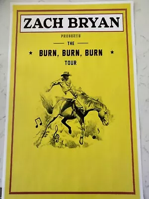 $10 • Buy Zach Bryan 11x17 2023 Burn Concert Tour Poster CD Country Shirt Tickets