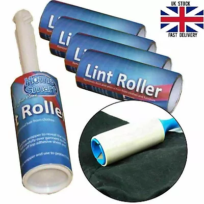 New High Quality Lint Remover Dust & Fluff Remover  5 X Rolls And Roller Stick • £4.99