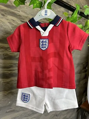 BNWT Baby Official England Merchandise 1998 Retro Tee & Short Set Size 3/6mths • £10
