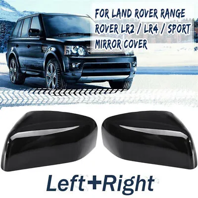 Black Side Mirror Cover Cap Left Right For Land Rover Range Rover Sport LR2 LR4 • $33.49
