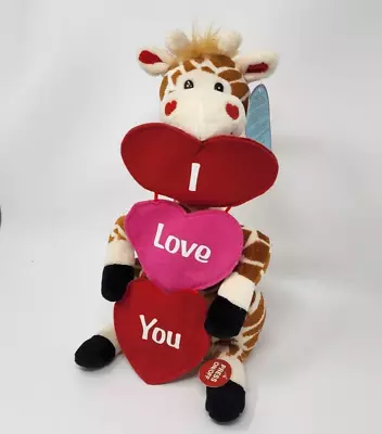 Giraffe Animated Musical Plush Sings & Dances  Your Love Lifts Me Higher  Hearts • $21.99