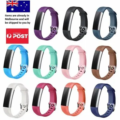 $5.95 • Buy New Replacement Silicone Band Secure Metal Buckle Fitbit Alta HR / Ace